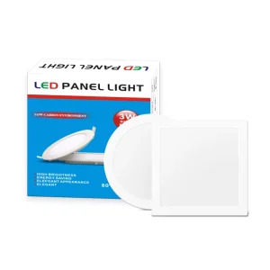 Anti-Glare Embedded Ultra Slim Ceiling Panel Light 3W 6W 9W 12W 18W 24W 6500K Round Square LED Panel Light