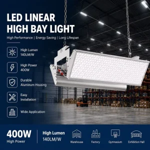 Anti-Glare Honeycomb LED Linear Flood Light Industrial Hanging Lamp for Warehouse Factory & Workshop