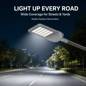 Anti Glare LED Street Light with Aluminum Alloy IP65 AC Smart Control for Automatic Operation on Roads Highways Industrial Areas
