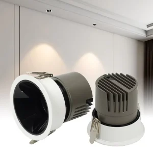 Anti Glare Show Room Gallery Cloth Shop Aluminum Recessed 12W LED Ceiling Spotlights