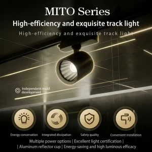 Anti Glare UGR12 LED Track Light COB High CRI90 DALI Rail Spotlight Adjustable Beam for Commercial Retail Shop