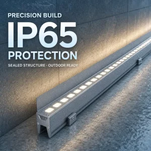 Anti Light Pollution LED Linear Light IP65 Fixed Baffle 12W 15W Adjustable Spacing Bracket 6063 Aluminum Outdoor Lighting