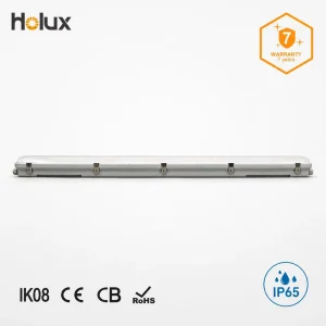 Anti-Yellowing PC IES LDT Available 7-Year IP65 IK08 18W 150lm/W 2750lm UL746C F1 Supermarket LED Tri-proof Light CE CB RoHS