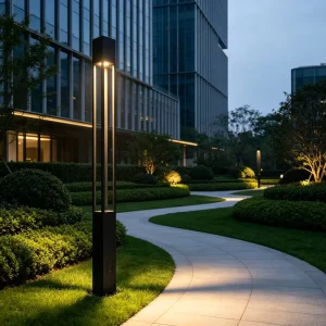 Anti corrosion Square Aluminum Garden Light Custom Thickness Exterior LED Courtyard Lamp Factory