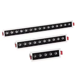 Anti-glare Design White Black Frame LED 10W 20W 30W Downlight Linear Square Recessed Ceiling Spot Light