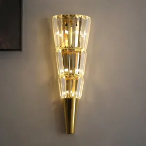 Antique Gold Crystal Stainless Steel Wall Hanging Lamp Retro Decorative Art Modern LED G4 Wall Lamps Living Room 5 Year