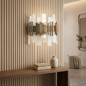 Antique Gold Indoor Decor Lighting Fixture Luxury Iron Crystal Wall Lamp for Hotel Home Villa Corridor