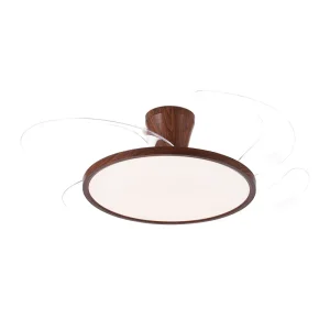 Antique Iron Ultra Thin Fan Light Eye Protection Bedroom Retro Silent Large Wind Restaurant Ceiling Light Remote