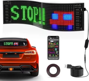 App Controlled Flexible PVC LED Display Signage Programmable USB Animated Advertising Screen Matrix Pixel Panel for Office Use