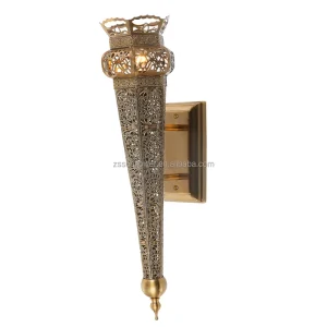 Arabic Antique Brass Indoor Mosque Decor Villa Wall Lighting Hotel Wall Lamp