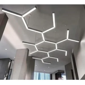 Architectural Aluminum Hexagon LED Pendant Light for Modern Interiors