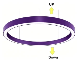 Architectural Direct Indirect Ring Light for Commercial and Office Buildings