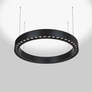 Architectural LED Circular Pendant Light with Ring Shape with UGR12 Spot Reflector with Linear Louver with DALI Dim