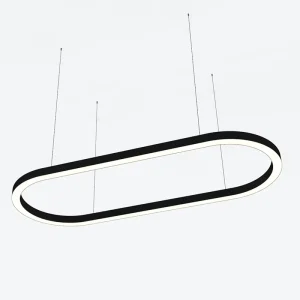 Architectural Lighting Oval Shape LED Linear Light With Customized Size for Commercial Building