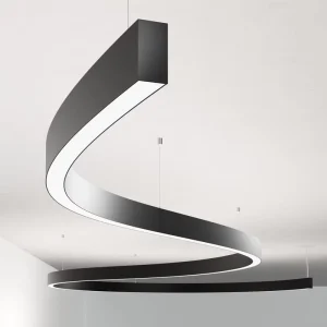 Architectural Lighting S Shape Curved LED Linear Light with Dimming Options for Indoor Applications