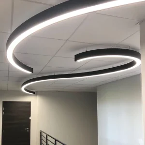 Architectural Lighting S Shape Curved LED Linear Light with Dimming Options for Indoor Applications
