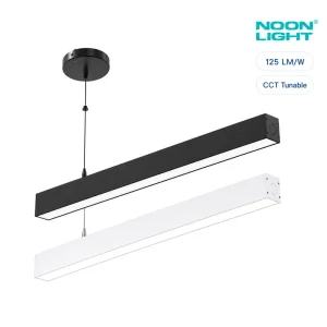 Architectural Linear Lighting 130lm W CCT Power Selectable ETL DLC 5.1 Suspended for Classroom Lighting