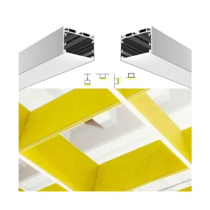 Architectural Linear Lighting 50*35mm LED Extrusion Multi Mount Aluminum Profile Surface Recessed Hanging Available