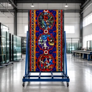 Architectural Stained Glass Art Window Panels Building Decorative Tempered Glass Eco Friendly Durable Custom Pattern Low Prices