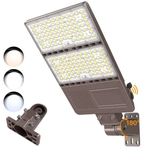 Area Lights 44800LM 5000K 150W 300W 3CCT 3WATT Commercial Parking Lot Lights Dusk to Dawn Flood Lights for Yard Garage Driveway