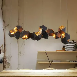 Art Decoration Chandelier Ceiling Light Black Finishes Simple Glass Chandeliers Pendant Light