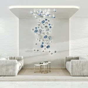 Art Glass LED Wall Lamp Indoor Creative Living Room Bedroom Hallway Background Hand Blown Glass Wall Sconce