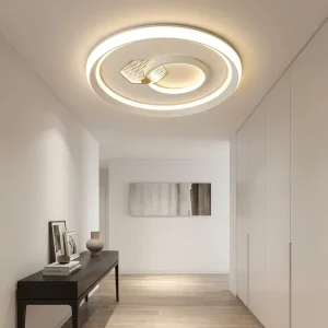 Astronaut Moon Theme LED Ceiling Light Circular Lamp for Contemporary Living Room Bedroom Home Interior Decoration Lighting