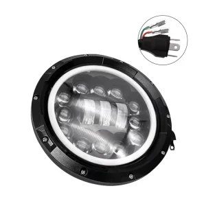 Auto Car Accessories Truck 7inch Round Led Headlight 60W Led Spotlight Fog Driving Lamp Angel Eye Motorcycle Headlight