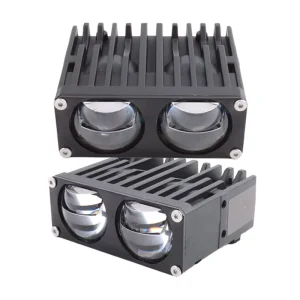 Auto Front Grille Light 3000K 20W 80W 2 Eyes Lens Biled Projector Lens Car LED Lights Car Grille Lights