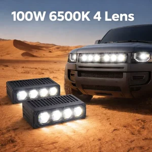 Auto Lighting Systems LED Grille Lights 100W 6500K Car LED Grill Light Biled Projector Lens Matrix Led Grill Lights