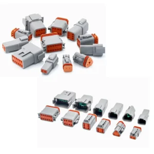 Automotive DT Connector 2 12 Pin Male Female Plug Receptacle Kit Terminals Waterproof Wiring Harness PBT PA66 Material Grey