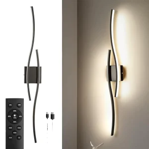 BGST Factory Price Bedroom Living Room Hotel Bedside Indoor Home Decor Luxury Led Aluminum S Shape LED Night Wall Light Lamps