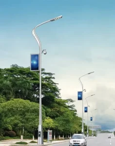 BSW High Quality IP65 AC Led Street Light With CCTV Camera Smart Pole For Security Monitoring Smart City