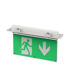 Backlight SMD LED Plastic Multi installation Emergency Sign Light White+Green IP20 Rated 3Hrs Emergency Lighting