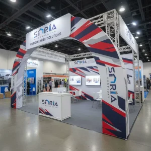 Backlit 20Ft SEG Modular Portable Foldable Lightweight Advertising Trade Show Exhibition Booth LED Light Box Display Stand