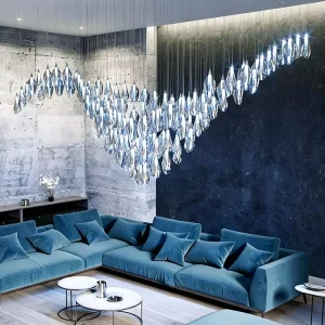 Bar Hotel Home Decorative High Ceiling Indoor Living Room Pendant Modern Chandelier Hanging Lamp
