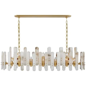 Bar Hotel Home Decorative Lighting Hanging Light Nordic Commercial Alabaster Large Linear Chandeliers