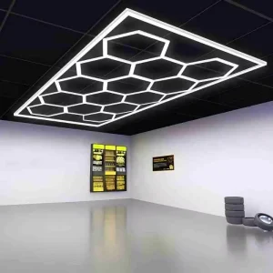 Barbershops Clothing Store Barber Shop Workshop Supermarket Garage Hex Honeycomb Hexagon Hexagonal Lighting Led Light Ceiling