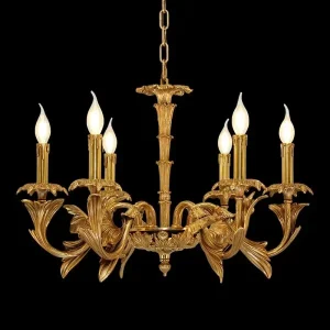 Baroque Classic Candle Lanterns Lamps Pendant Lighting Home Decor Luxury Antique Brass Chandelier