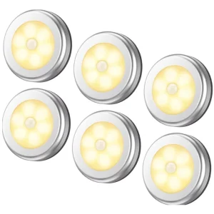Battery Powered Cordless Night Stick Anywhere Closet Small Motion Sensor Over Cabinet LED Light Lotus Lamp