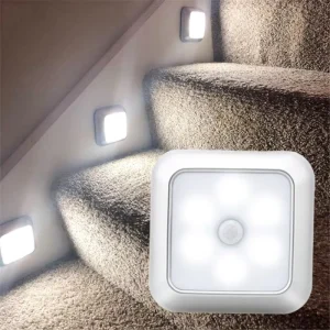 Battery Powered LED Motion Sensor Night Light for Cabinets