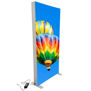 Battery Powered Round Small Backlit Freestanding LED Light Box Sign Outdoor