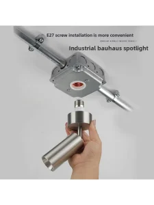 Bauhaus E27 Surface Mount Spotlight Brushed Mid Century Industrial LED Accent Light For Restaurant Cafe No Main Lighting