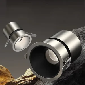 Bauhaus Stainless Steel Deep-Cup Anti-Glare LED Recessed Spotlight for Living Room Industrial Style No Main Light Required