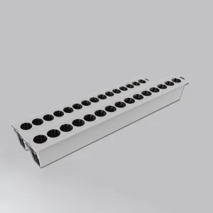 Becoled 15W IP44 Aluminium Rectangular Ceiling Light 15 LED Tubes Recessed Linear Light Dimmable 5 Year Warranty