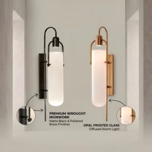 Bed Side Lighting Products Brass Color Wall Light Black Wall Lamps