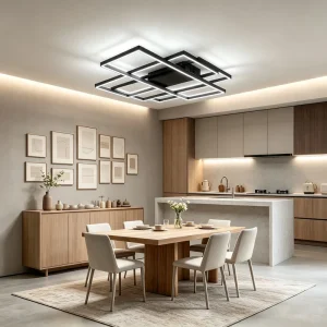 Bedroom Living Room LED Ceiling Lamp Remote Control Rectangular Simple Elegant Luxurious Main Light for Complet