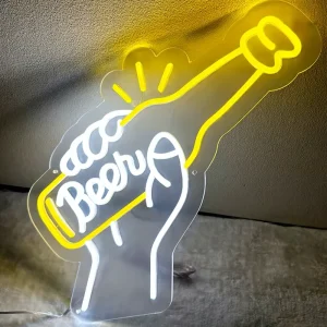 Beer Bar Cocktail Neon Light Decoration Atmosphere Lamp LED Advertising Sign Light Box Intelligent Control No Drilling