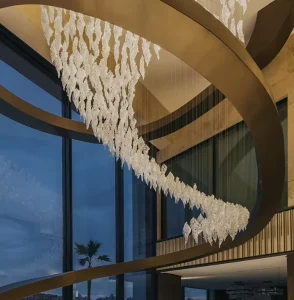 Bespoke Custom Glass Chandelier for Banquet Hotel Lobby Villa Mall Large Project
