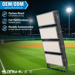 Best Quality High Luminous Flux Multi Wattage 500W 1000W 1500W 2000W Ip66 Die Cast Aluminum Acrylic Smd Floodlight Stadium Light